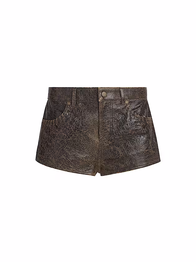 Crackle leather shorts - GUESS