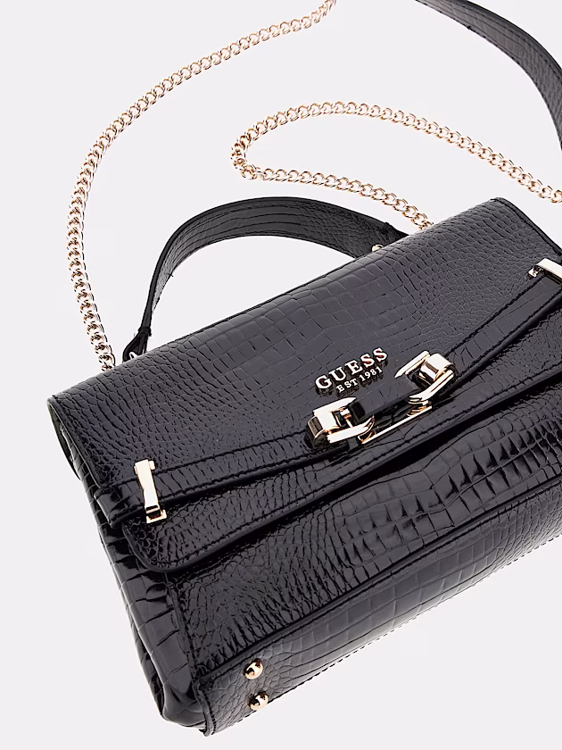 Silvye croc-print crossbody - GUESS