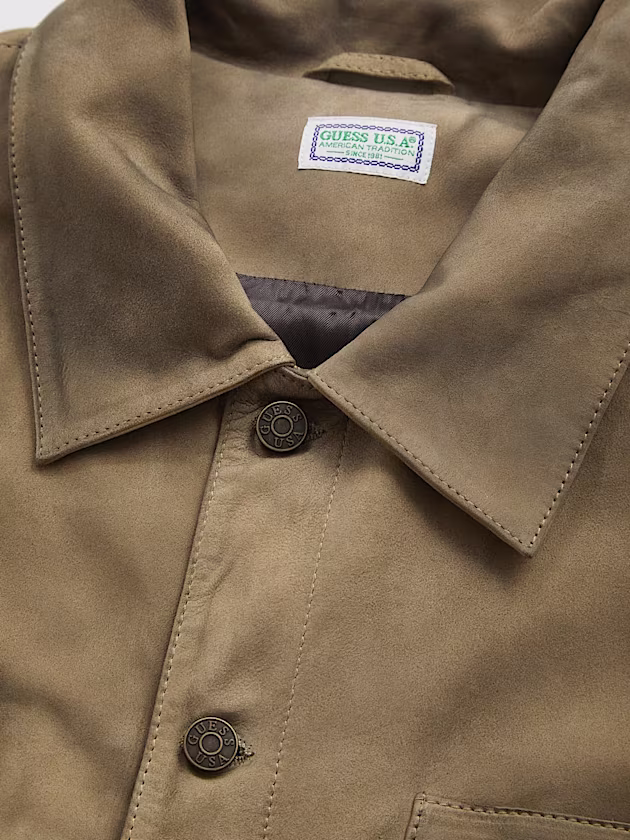 Regular fit suede shirt - GUESS