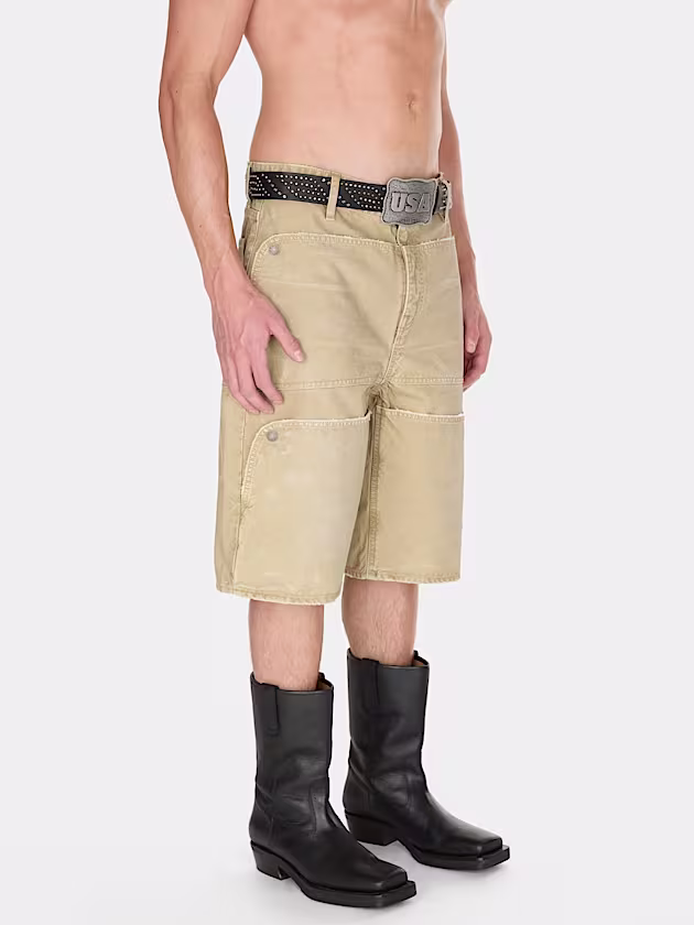 Relaxed utility denim short - GUESS