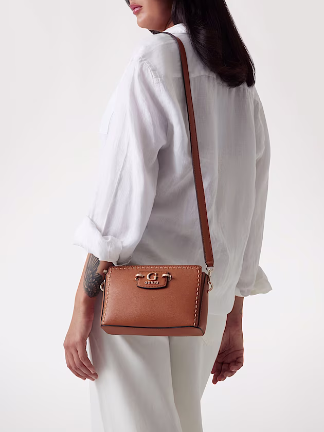 Nastra stitch-detail mini crossbody - GUESS