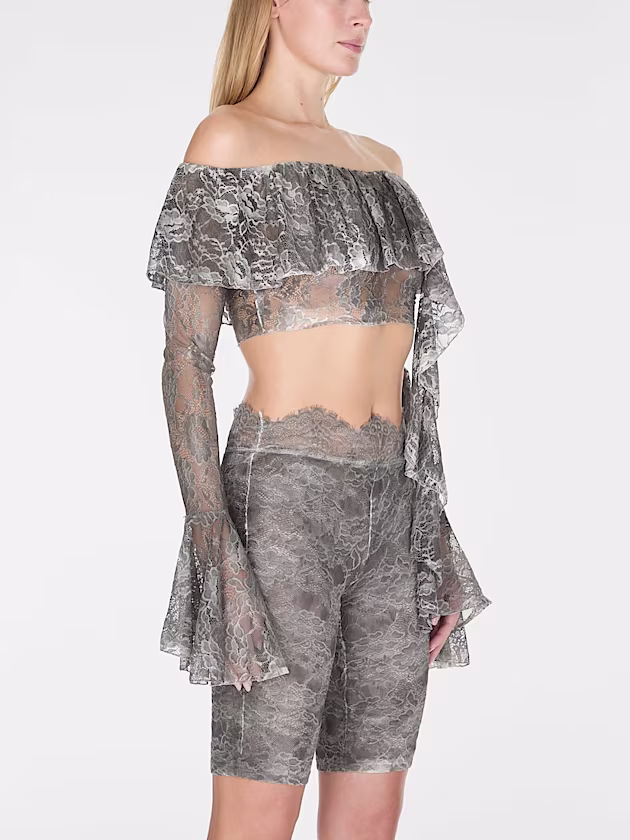 Off shoulder lace blouse - GUESS