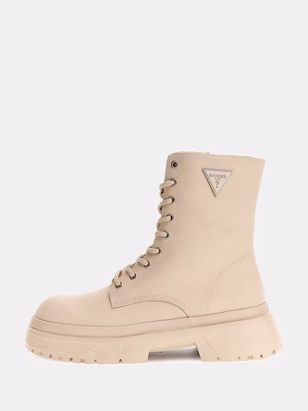 Pamya Triangle Logo Combat Boot - GUESS