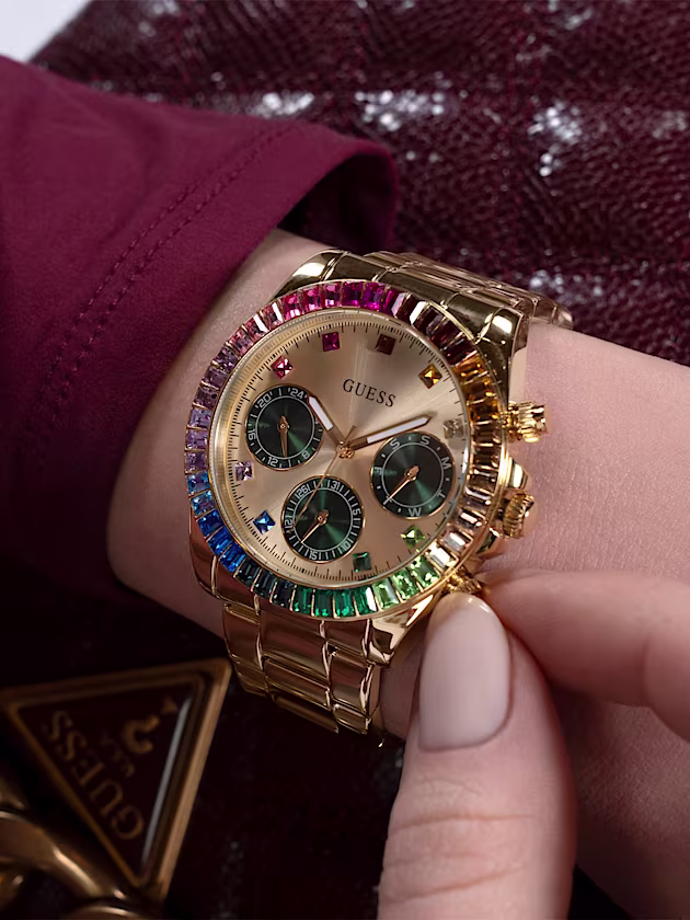 Multi-function crystal watch - GUESS