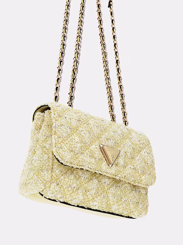 Giully sequin-detail tweed mini crossbody - GUESS