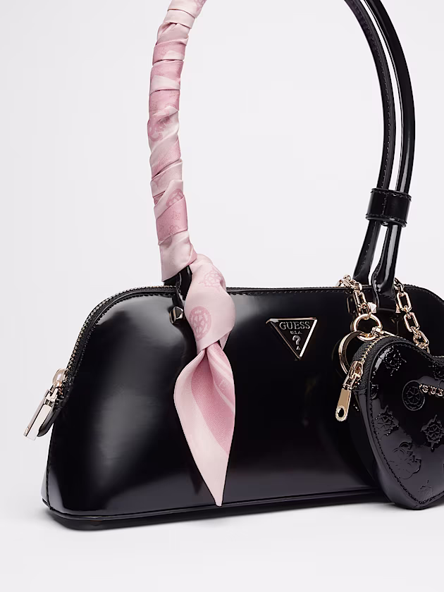 Logo and hearts silk bandeaux - GUESS