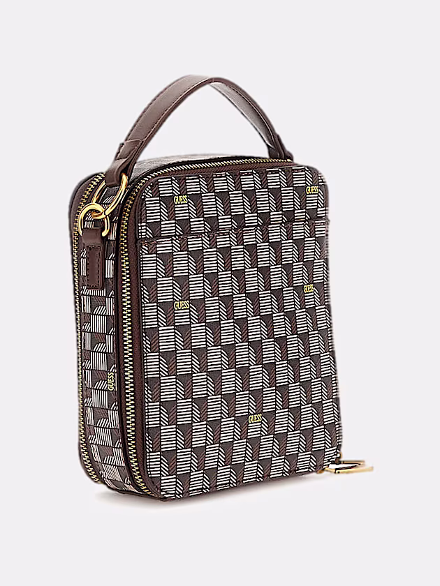 Torino geometric-print mini crossbody bag - GUESS