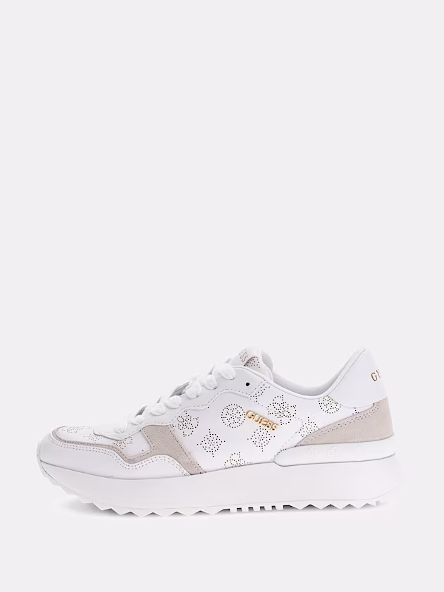 Vinsa Leather-Blend Running Shoe - GUESS