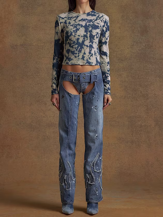 Denim chaps pant - GUESS