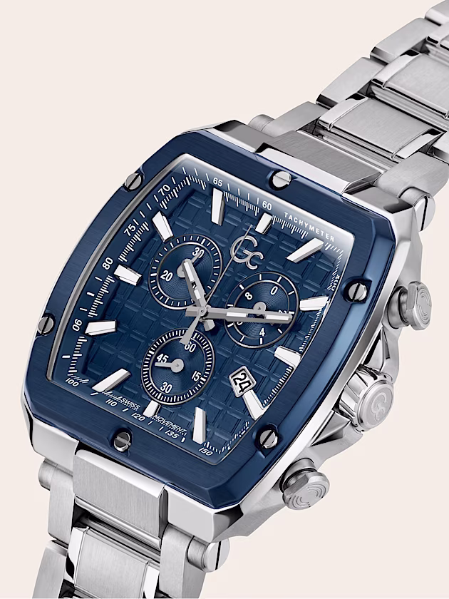 Gc steel chronograph watch - GUESS