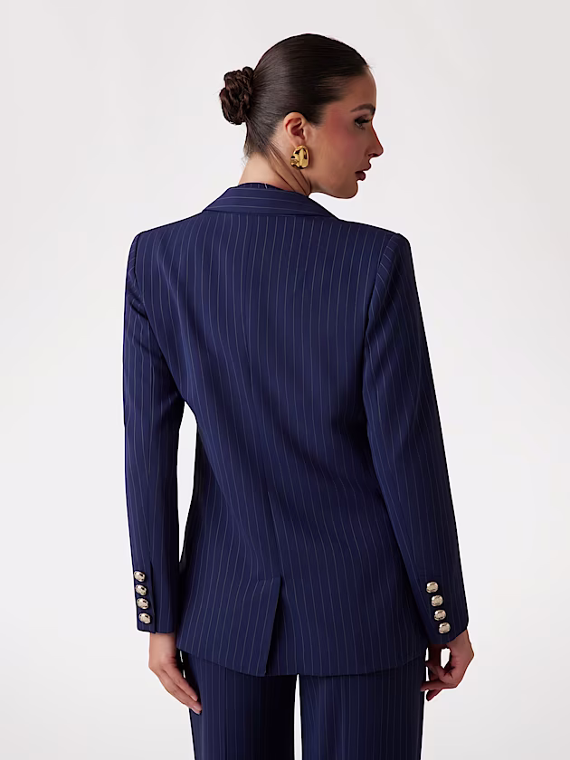 Marciano double-breated pinstriped blazer - GUESS