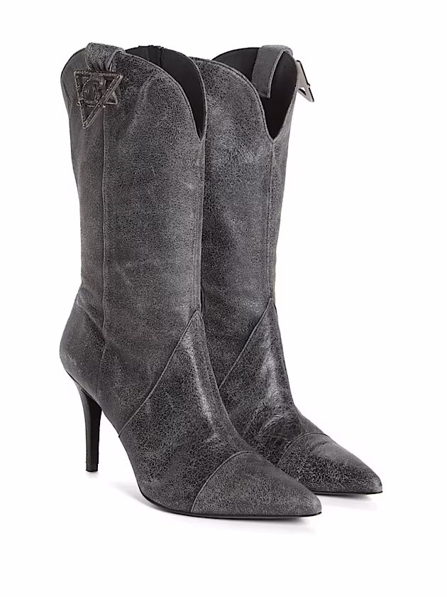 Real leather stiletto boots - GUESS