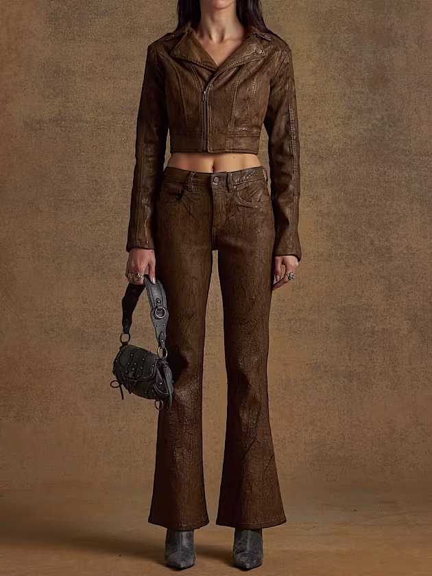 Real leather mini shoulder bag - GUESS