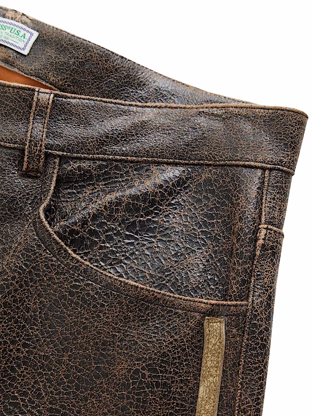 Crackle leather shorts - GUESS