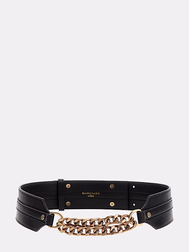 Marciano leather and chain belt - GUESS