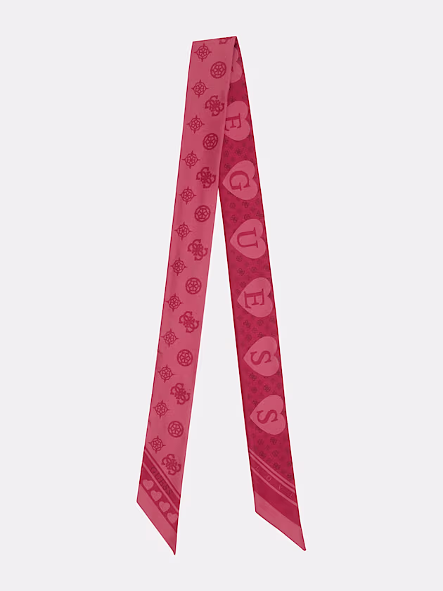 Logo and hearts silk bandeaux - GUESS