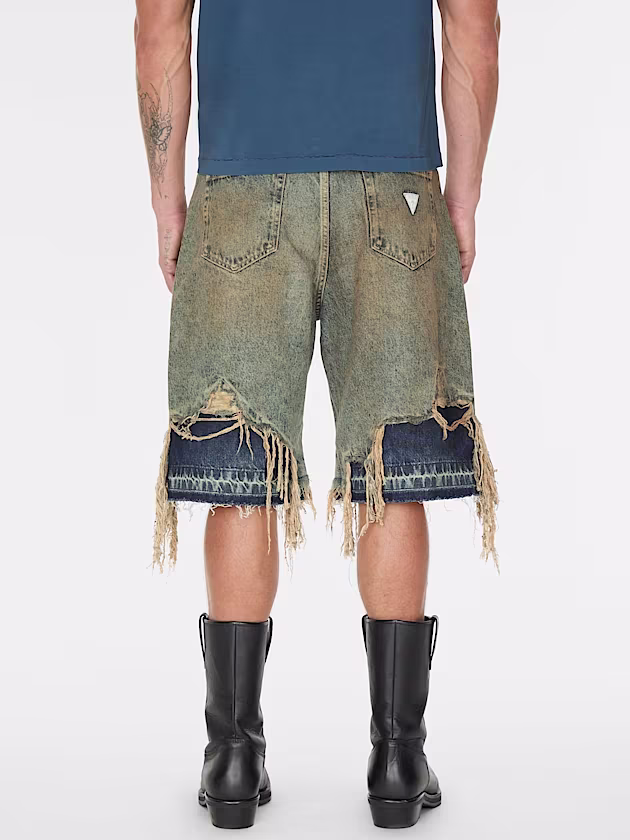 Mid rise denim shorts - GUESS