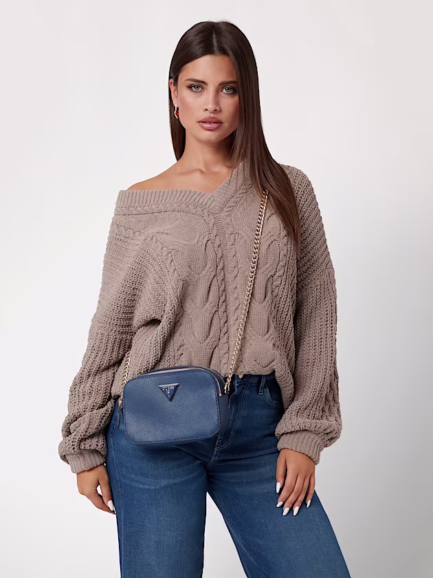 Noelle saffiano crossbody bag - GUESS