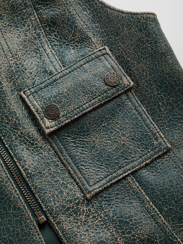 Genuine leather vest - GUESS