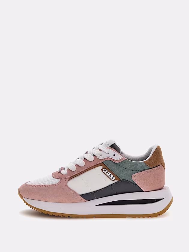 Energy Leather Blend Running Shoe - GUESS