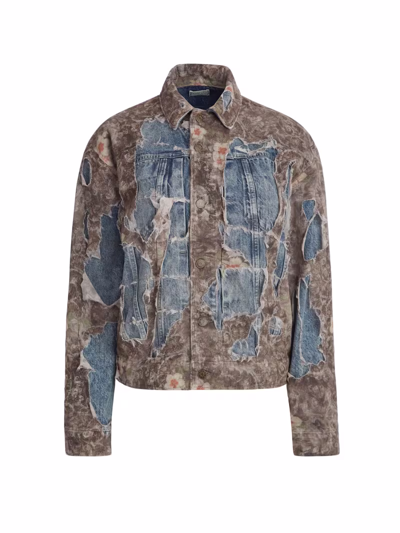 Burnt effect denim jacket - GUESS