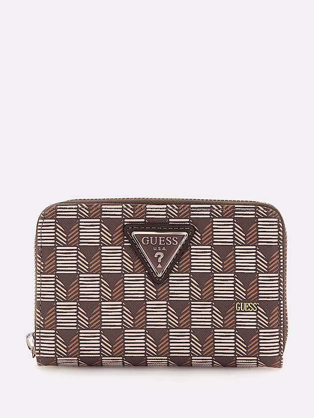 G Wave geometric-print mini wallet - GUESS