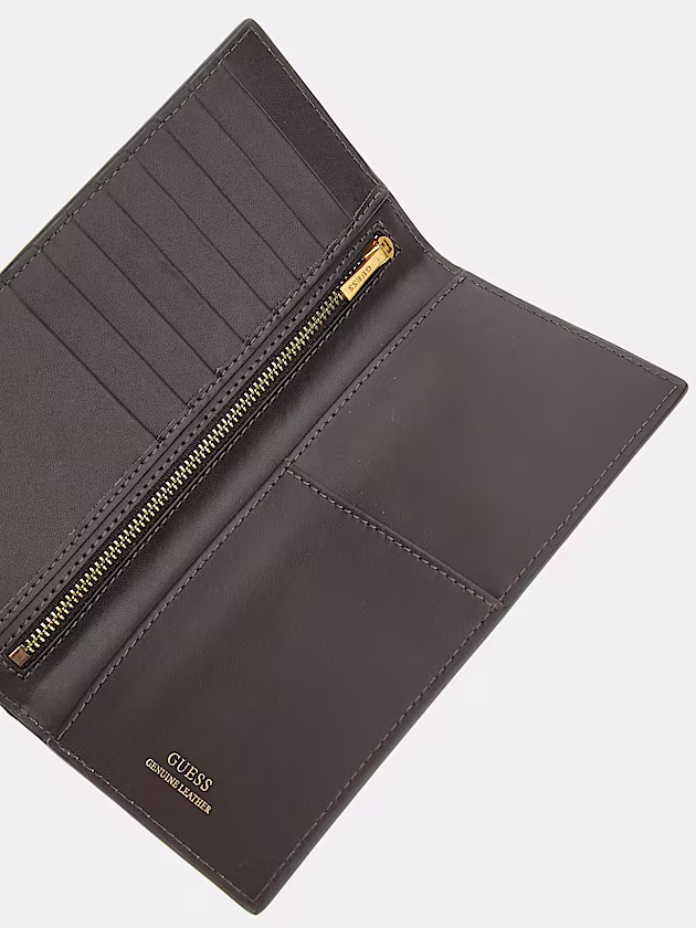 Lyon genuine leather mini wallet - GUESS