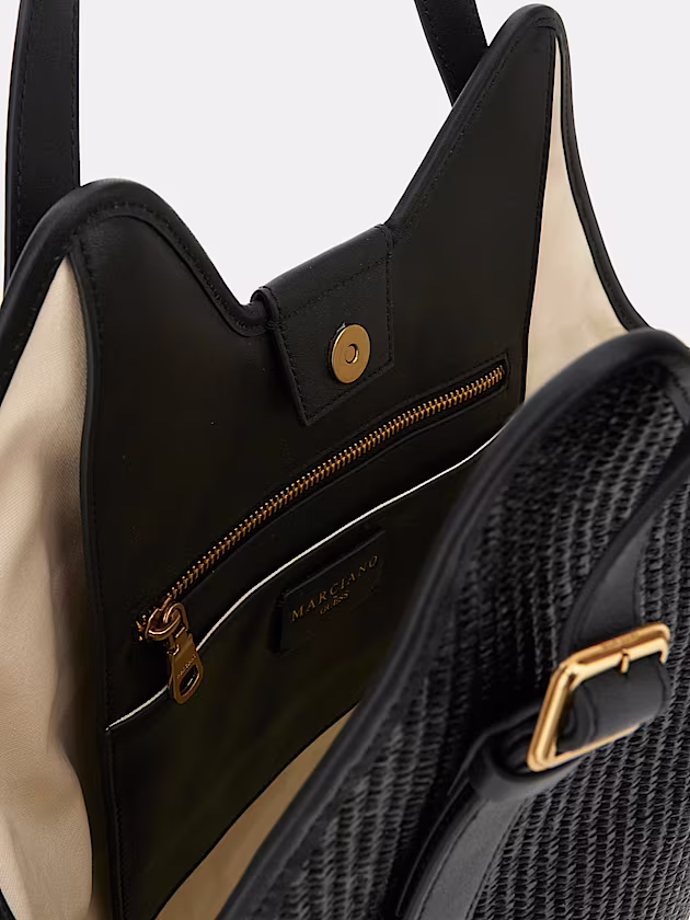 Marciano raffia hobo bag - GUESS