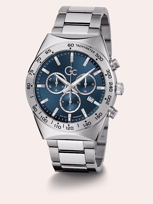 Gc steel chronograph watch - GUESS