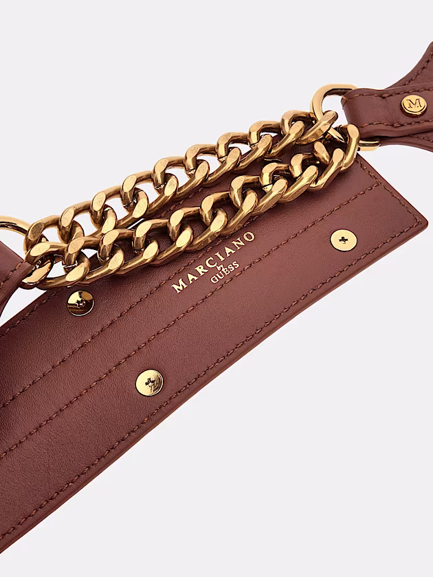 Marciano leather and chain belt - GUESS