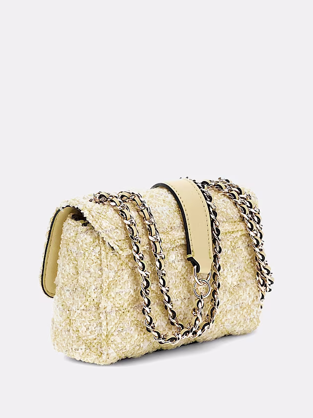 Giully sequin-detail tweed mini crossbody - GUESS
