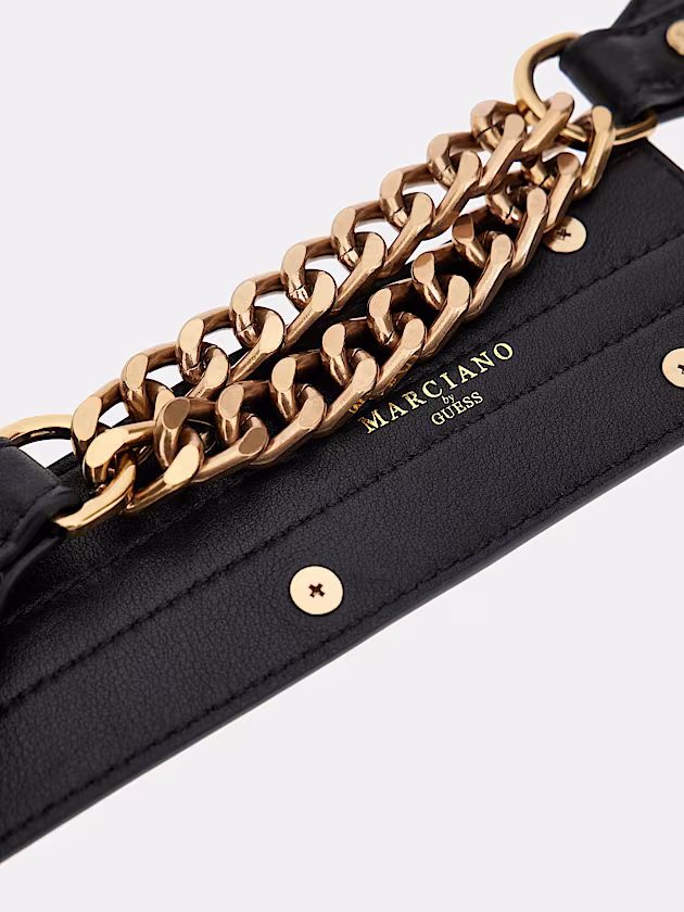 Marciano leather and chain belt - GUESS