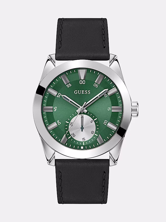 Genuine Leather multi-function watch - GUESS