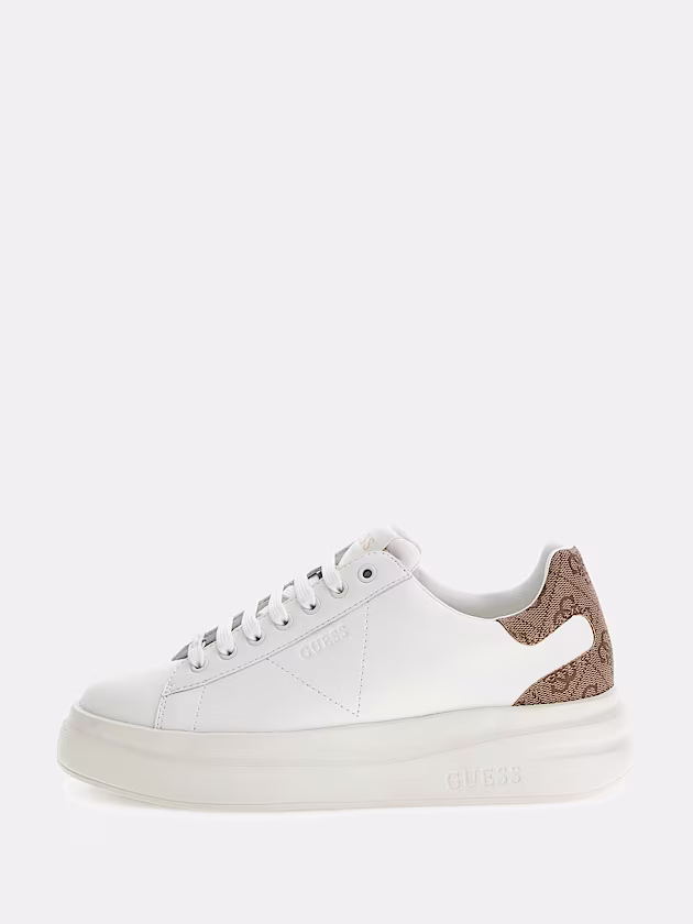 Elbina genuine leather sneakers - GUESS