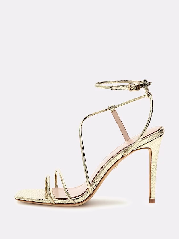 Marciano lamé strappy stilettos - GUESS