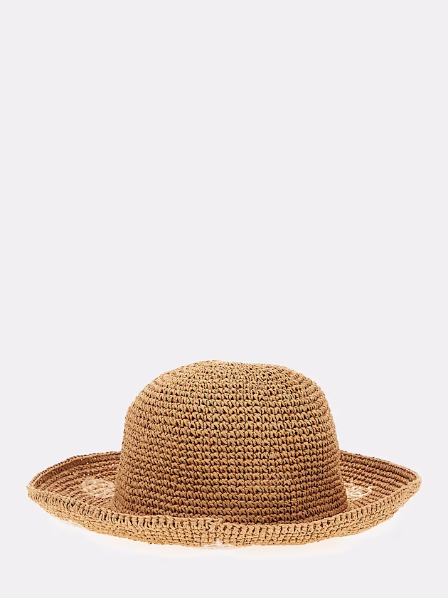 Charm-detail wide-brimmed hat - GUESS