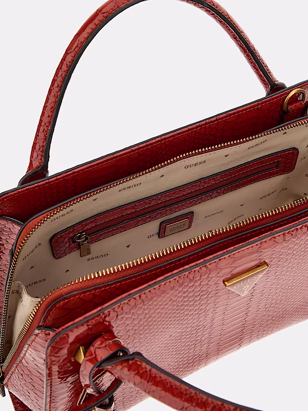 Georgina python-print handbag - GUESS