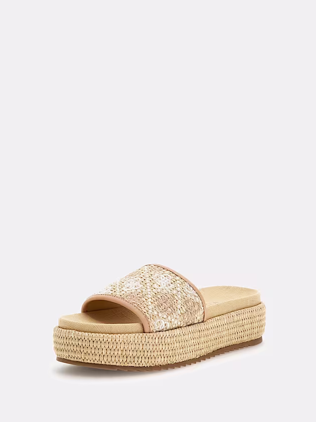 Longlyn leather-blend sandal - GUESS