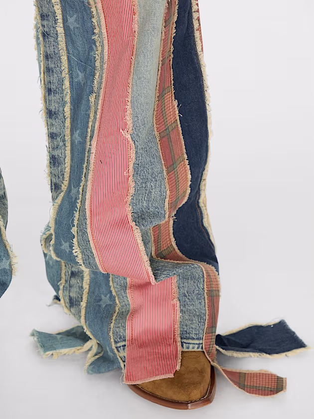 Mid rise wide leg denim pant - GUESS