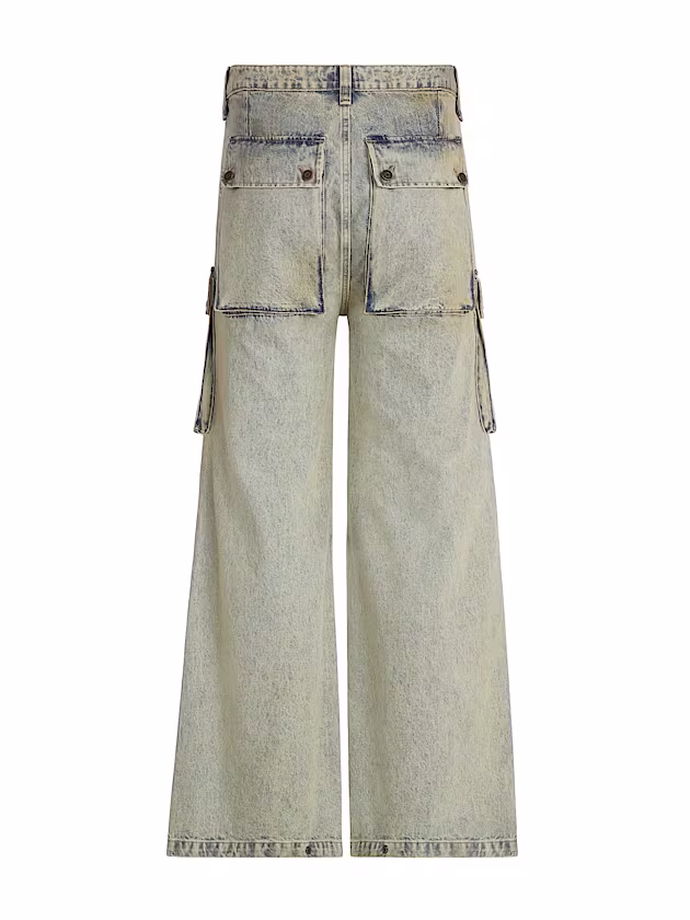 Mid rise cargo denim pant - GUESS