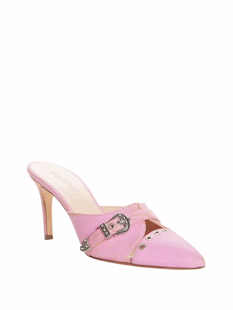 Genuine leather sabot - GUESS