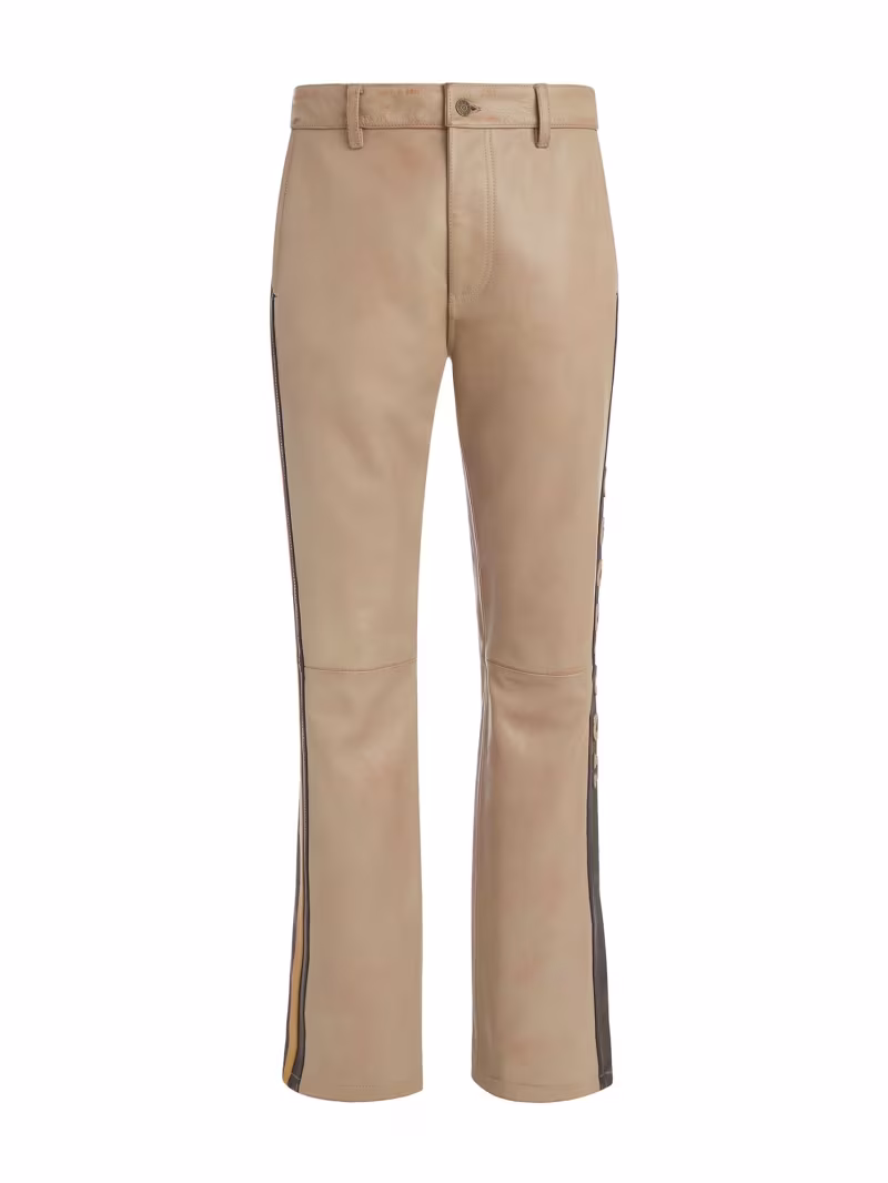 Mid rise flared leather pant - GUESS
