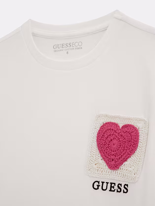 Crochet heart t-shirt - GUESS