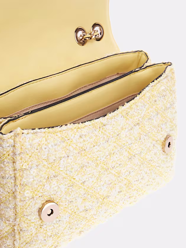 Giully sequin-detail tweed mini crossbody - GUESS