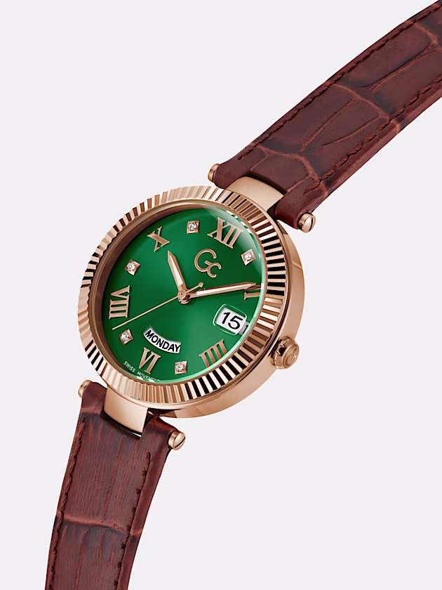 GC leather analogue watch - GUESS