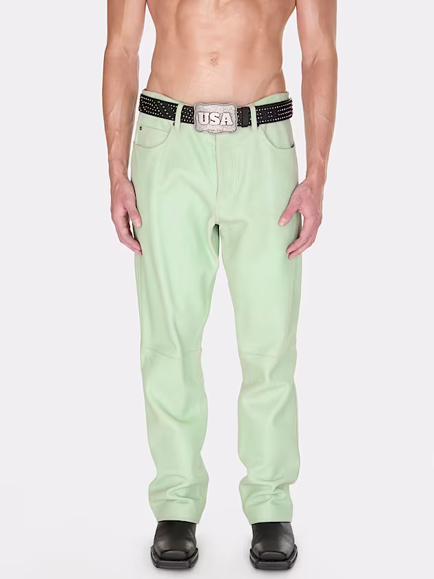 Crackled leather pants - GUESS