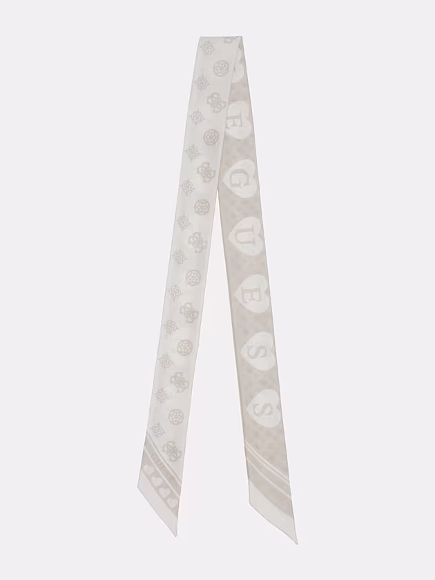 Logo and hearts silk bandeaux - GUESS
