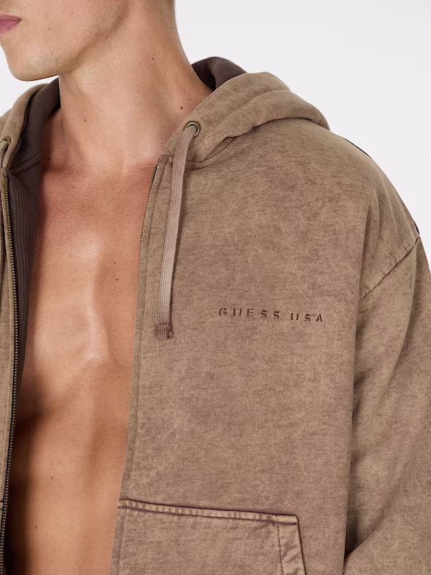 Hooded zip sweatshirt - GUESS