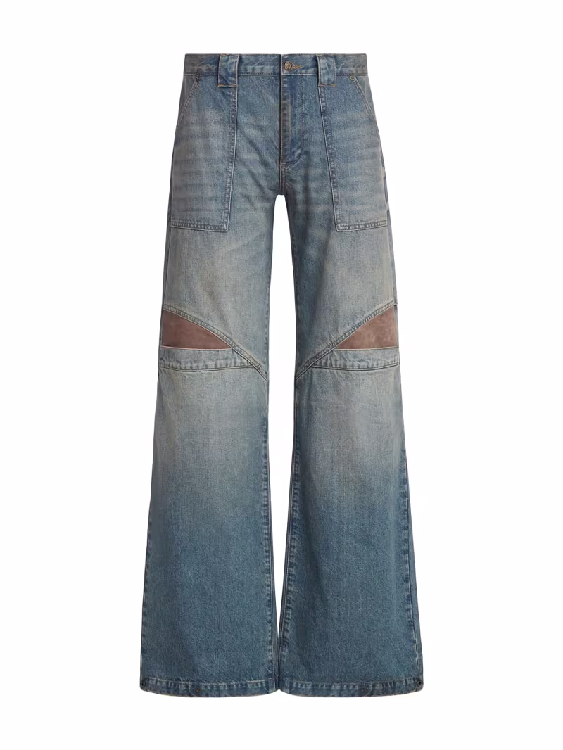 Low rise wide leg denim pant - GUESS