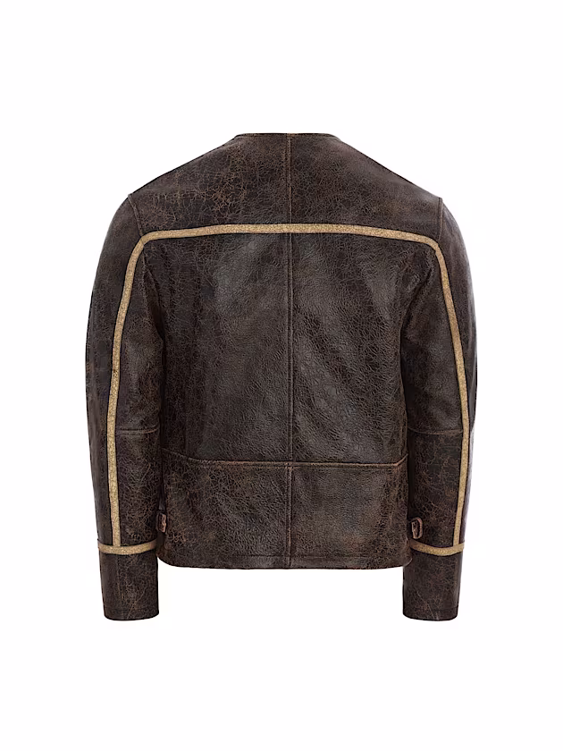 Crackle leather jacket - GUESS